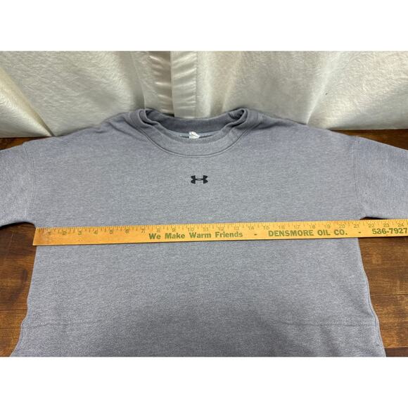Under Armour Threadborne Long Gray Crew Neck Pull Over Sweatshirt Size Large - Picture 12 of 13
